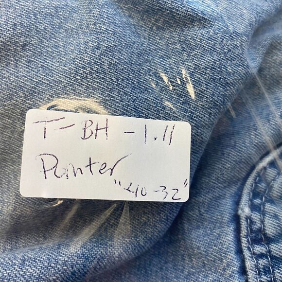 Pointer Brand Carpenter Jeans Mens 40x32 Distressed Workwear Vintage USA Made - Picture 15 of 15